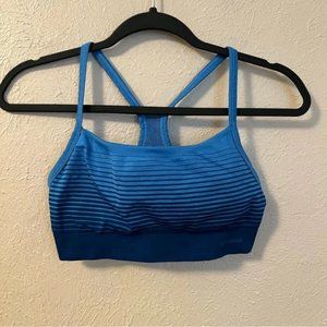 Patagonia Blue Striped Sport Bra Small